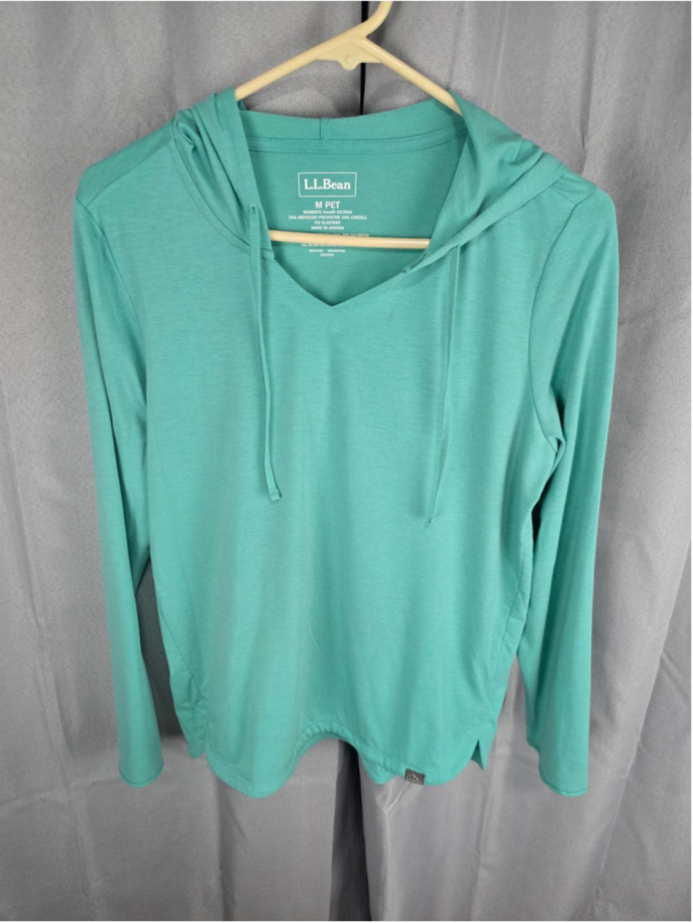 Women's L.L.Bean Teal Lightweight Hoodie, Size MP